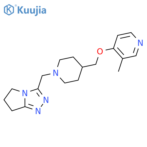 3-methyl-4-{[1-({5H,6H,7H-pyrrolo[2,1-c][1,2,4]triazol-3-yl}methyl)piperidin-4-yl]methoxy}pyridine structure
