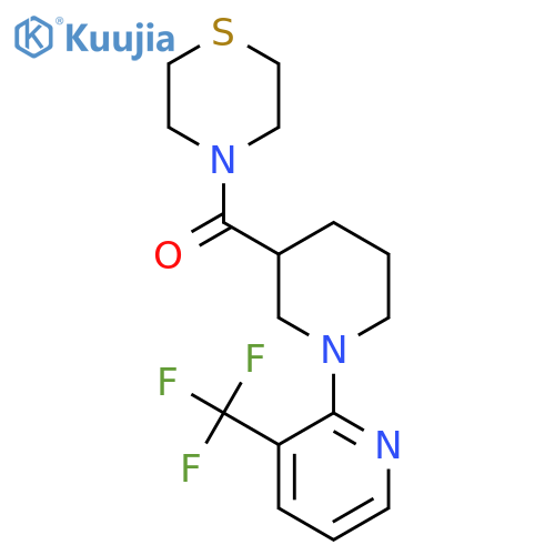 4-{1-[3-(Trifluoromethyl)pyridin-2-yl]piperidine-3-carbonyl}thiomorpholine structure