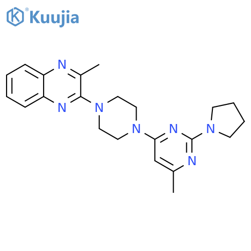 2-methyl-3-{4-[6-methyl-2-(pyrrolidin-1-yl)pyrimidin-4-yl]piperazin-1-yl}quinoxaline structure