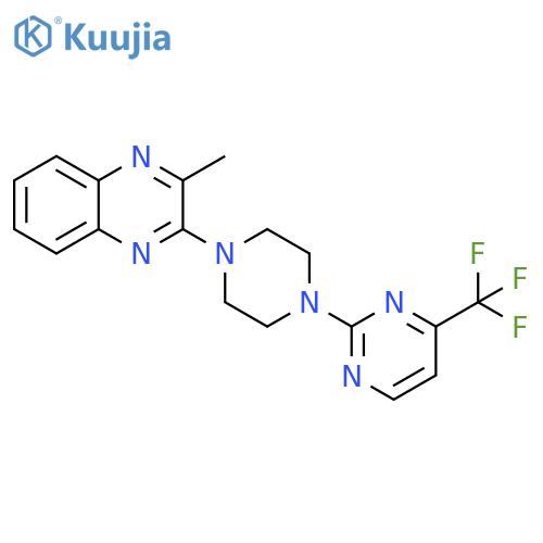 2-methyl-3-{4-[4-(trifluoromethyl)pyrimidin-2-yl]piperazin-1-yl}quinoxaline structure