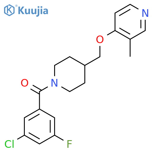 4-{[1-(3-Chloro-5-fluorobenzoyl)piperidin-4-yl]methoxy}-3-methylpyridine structure