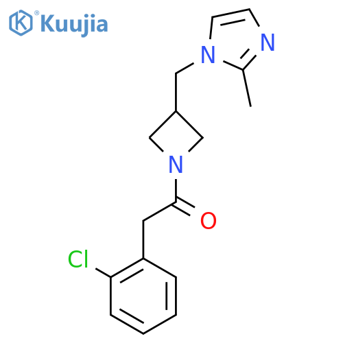 2-(2-chlorophenyl)-1-{3-[(2-methyl-1H-imidazol-1-yl)methyl]azetidin-1-yl}ethan-1-one structure