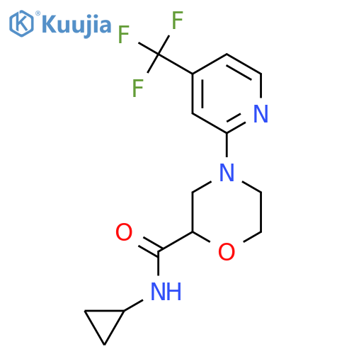 N-cyclopropyl-4-[4-(trifluoromethyl)pyridin-2-yl]morpholine-2-carboxamide structure
