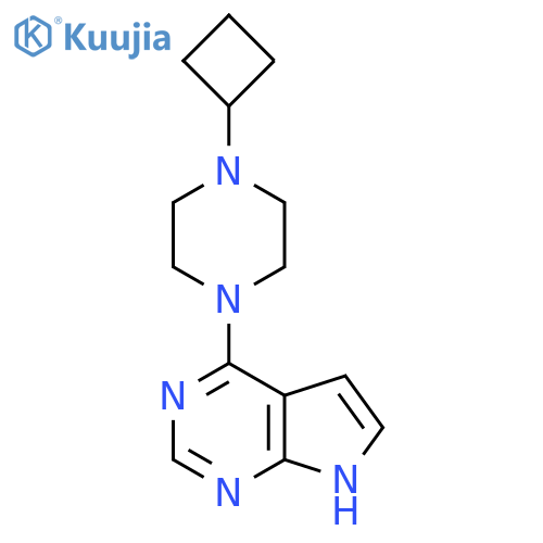 1-cyclobutyl-4-{7H-pyrrolo[2,3-d]pyrimidin-4-yl}piperazine structure