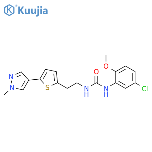 1-(5-chloro-2-methoxyphenyl)-3-{2-[5-(1-methyl-1H-pyrazol-4-yl)thiophen-2-yl]ethyl}urea structure