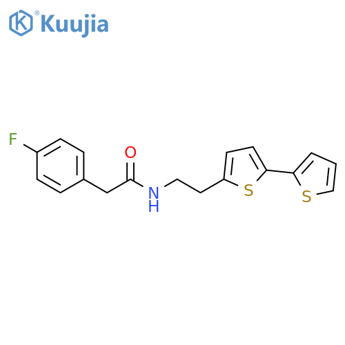 N-(2-{[2,2'-bithiophene]-5-yl}ethyl)-2-(4-fluorophenyl)acetamide structure