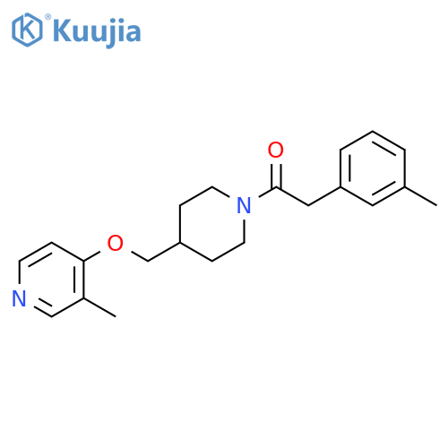2-(3-methylphenyl)-1-(4-{[(3-methylpyridin-4-yl)oxy]methyl}piperidin-1-yl)ethan-1-one structure