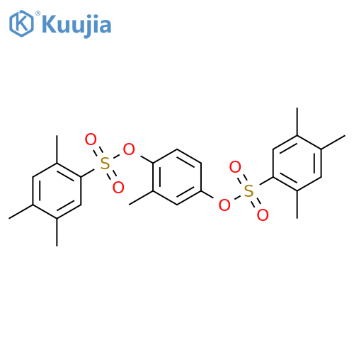 2-Methyl-4-[(2,4,5-trimethylbenzenesulfonyl)oxy]phenyl 2,4,5-trimethylbenzene-1-sulfonate structure