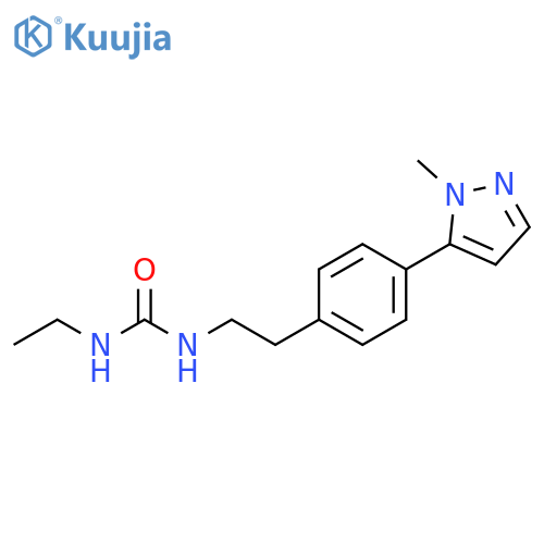 3-ethyl-1-{2-[4-(1-methyl-1H-pyrazol-5-yl)phenyl]ethyl}urea structure