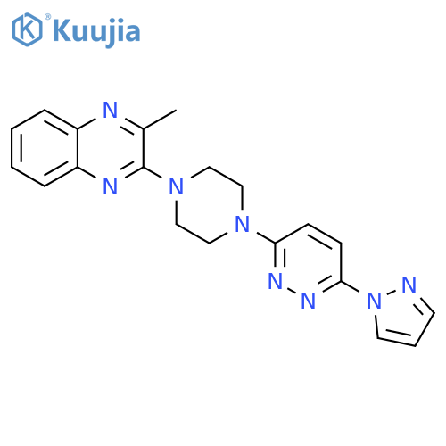 2-methyl-3-{4-[6-(1H-pyrazol-1-yl)pyridazin-3-yl]piperazin-1-yl}quinoxaline structure