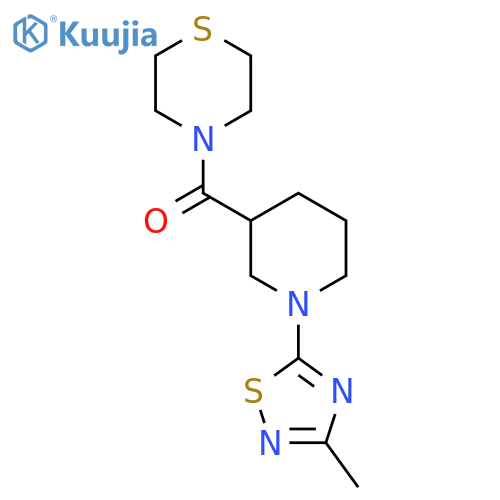 4-[1-(3-Methyl-1,2,4-thiadiazol-5-yl)piperidine-3-carbonyl]thiomorpholine structure