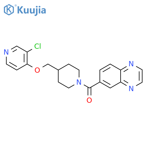 6-(4-{[(3-Chloropyridin-4-yl)oxy]methyl}piperidine-1-carbonyl)quinoxaline structure
