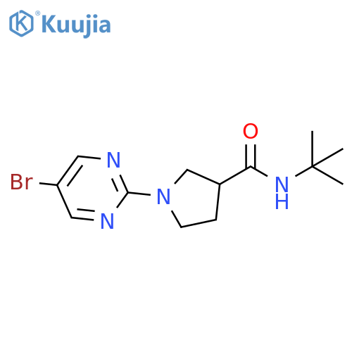 1-(5-bromopyrimidin-2-yl)-N-tert-butylpyrrolidine-3-carboxamide structure
