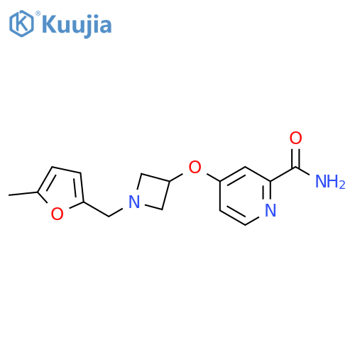 4-({1-[(5-methylfuran-2-yl)methyl]azetidin-3-yl}oxy)pyridine-2-carboxamide structure