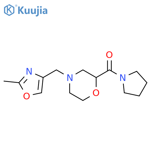 4-[(2-methyl-1,3-oxazol-4-yl)methyl]-2-(pyrrolidine-1-carbonyl)morpholine structure