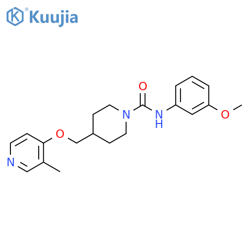 N-(3-methoxyphenyl)-4-{[(3-methylpyridin-4-yl)oxy]methyl}piperidine-1-carboxamide structure