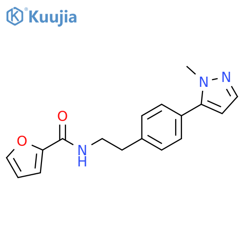 N-{2-[4-(1-methyl-1H-pyrazol-5-yl)phenyl]ethyl}furan-2-carboxamide structure