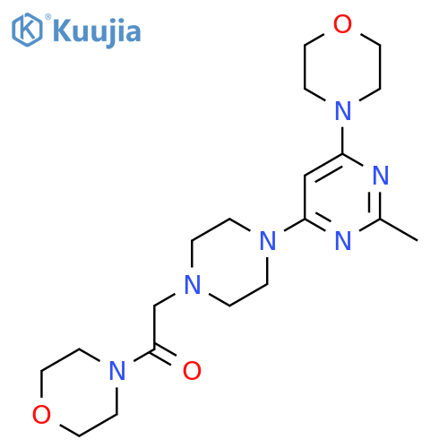 2-{4-[2-Methyl-6-(morpholin-4-yl)pyrimidin-4-yl]piperazin-1-yl}-1-(morpholin-4-yl)ethan-1-one structure