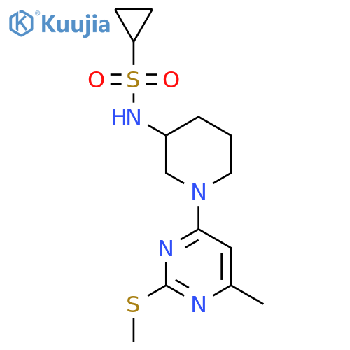 N-{1-[6-methyl-2-(methylsulfanyl)pyrimidin-4-yl]piperidin-3-yl}cyclopropanesulfonamide structure