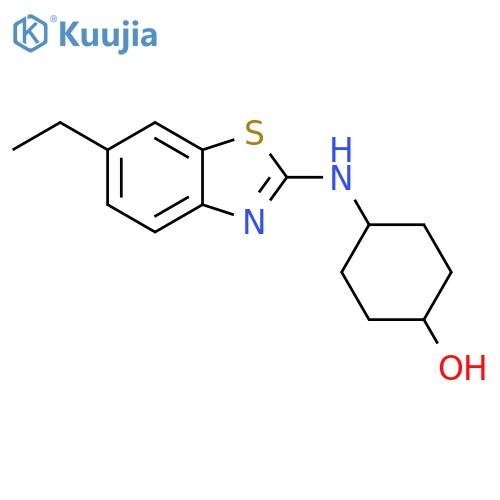 4-[(6-ethyl-1,3-benzothiazol-2-yl)amino]cyclohexan-1-ol structure