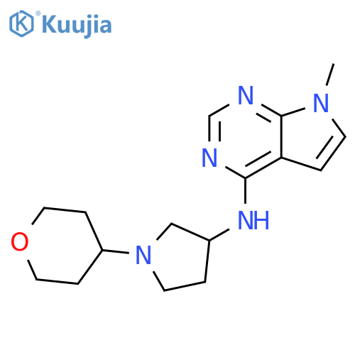 N-{7-methyl-7H-pyrrolo[2,3-d]pyrimidin-4-yl}-1-(oxan-4-yl)pyrrolidin-3-amine structure