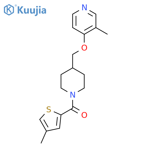 3-Methyl-4-{[1-(4-methylthiophene-2-carbonyl)piperidin-4-yl]methoxy}pyridine structure