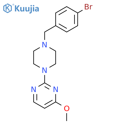 2-{4-[(4-Bromophenyl)methyl]piperazin-1-yl}-4-methoxypyrimidine structure