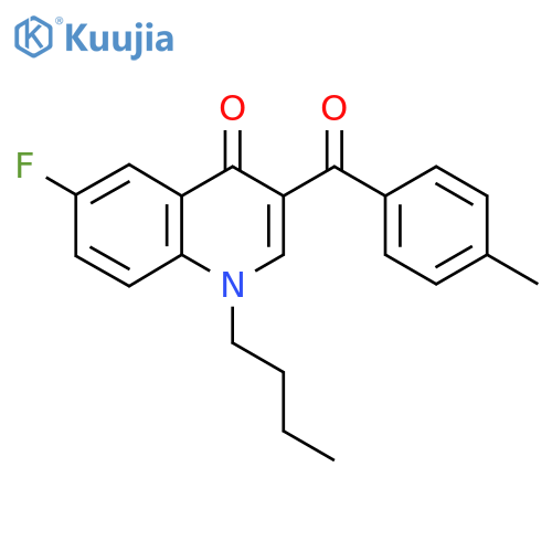 1-Butyl-6-fluoro-3-(4-methylbenzoyl)-1,4-dihydroquinolin-4-one structure