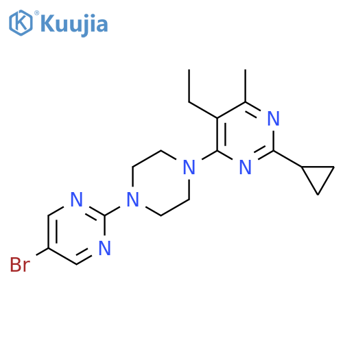 4-[4-(5-Bromopyrimidin-2-yl)piperazin-1-yl]-2-cyclopropyl-5-ethyl-6-methylpyrimidine structure