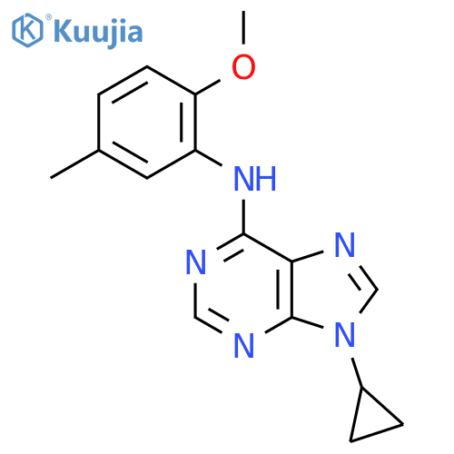 9-cyclopropyl-N-(2-methoxy-5-methylphenyl)-9H-purin-6-amine structure