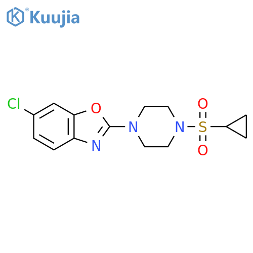 6-Chloro-2-[4-(cyclopropanesulfonyl)piperazin-1-yl]-1,3-benzoxazole structure