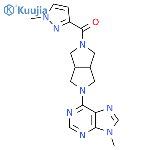 9-methyl-6-[5-(1-methyl-1H-pyrazole-3-carbonyl)-octahydropyrrolo[3,4-c]pyrrol-2-yl]-9H-purine structure