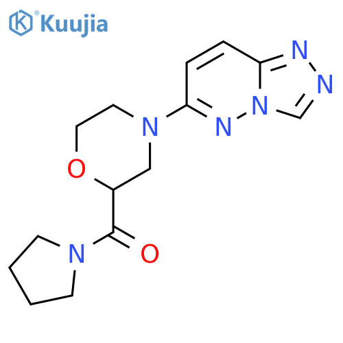 2-(Pyrrolidine-1-carbonyl)-4-{[1,2,4]triazolo[4,3-b]pyridazin-6-yl}morpholine structure