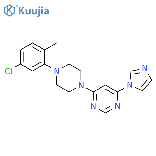 4-[4-(5-chloro-2-methylphenyl)piperazin-1-yl]-6-(1H-imidazol-1-yl)pyrimidine structure