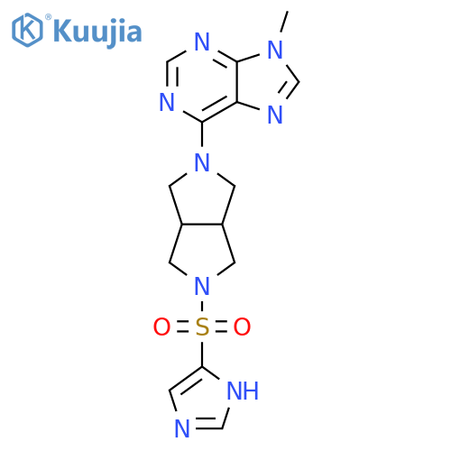 6-[5-(1H-imidazole-4-sulfonyl)-octahydropyrrolo[3,4-c]pyrrol-2-yl]-9-methyl-9H-purine structure