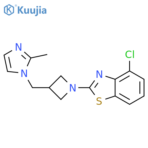 4-chloro-2-{3-[(2-methyl-1H-imidazol-1-yl)methyl]azetidin-1-yl}-1,3-benzothiazole structure