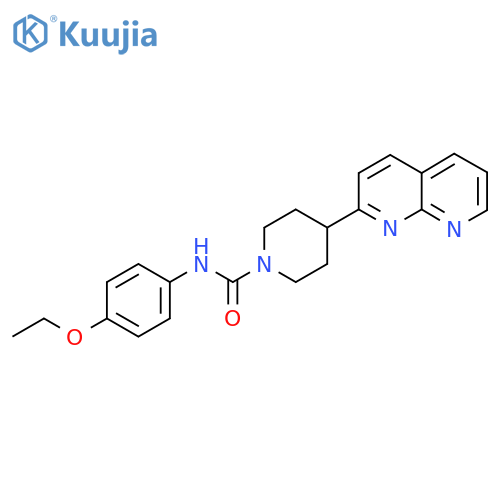 N-(4-ethoxyphenyl)-4-(1,8-naphthyridin-2-yl)piperidine-1-carboxamide structure