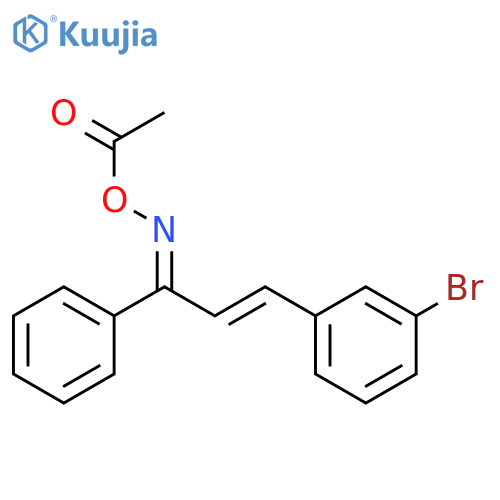 3-(3-Bromophenyl)-1-phenyl-2-propen-1-one O-acetyloxime structure