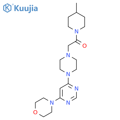 1-(4-Methylpiperidin-1-yl)-2-{4-[6-(morpholin-4-yl)pyrimidin-4-yl]piperazin-1-yl}ethan-1-one structure