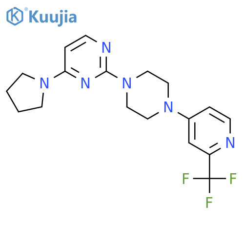 4-(Pyrrolidin-1-yl)-2-{4-[2-(trifluoromethyl)pyridin-4-yl]piperazin-1-yl}pyrimidine structure