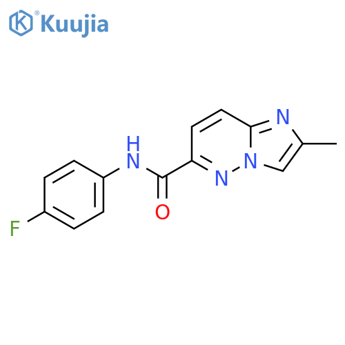 N-(4-fluorophenyl)-2-methylimidazo[1,2-b]pyridazine-6-carboxamide structure
