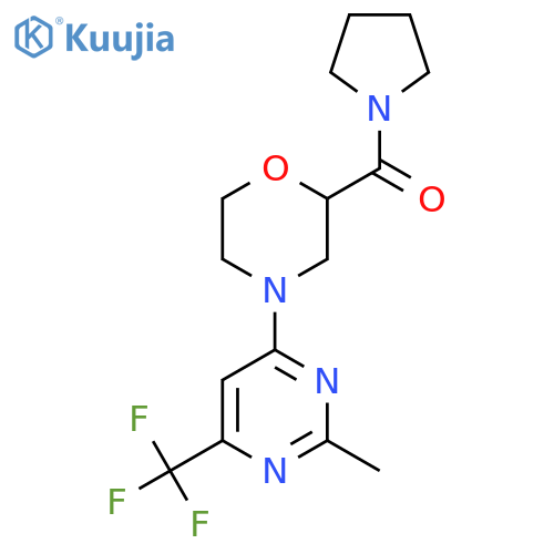 4-[2-Methyl-6-(trifluoromethyl)pyrimidin-4-yl]-2-(pyrrolidine-1-carbonyl)morpholine structure