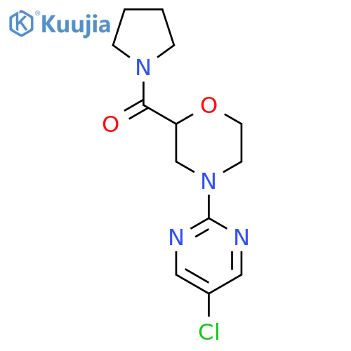 4-(5-Chloropyrimidin-2-yl)-2-(pyrrolidine-1-carbonyl)morpholine structure