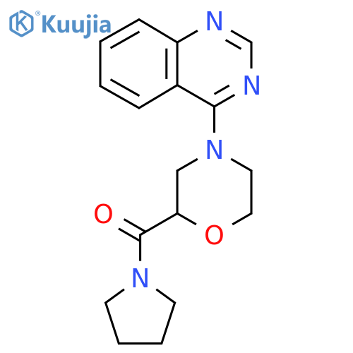 4-[2-(Pyrrolidine-1-carbonyl)morpholin-4-yl]quinazoline structure