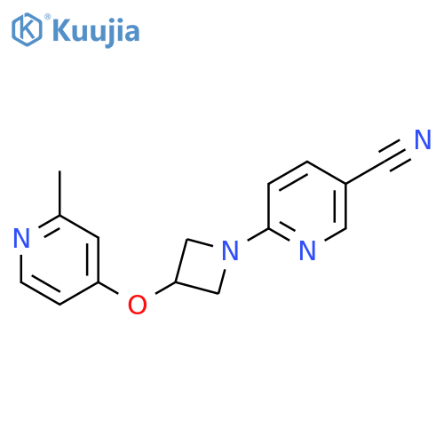 6-{3-[(2-Methylpyridin-4-yl)oxy]azetidin-1-yl}pyridine-3-carbonitrile structure