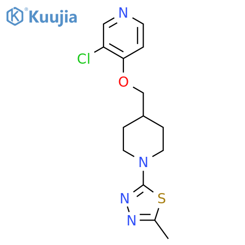 3-Chloro-4-{[1-(5-methyl-1,3,4-thiadiazol-2-yl)piperidin-4-yl]methoxy}pyridine structure
