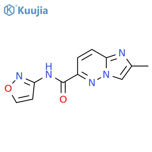 2-methyl-N-(1,2-oxazol-3-yl)imidazo[1,2-b]pyridazine-6-carboxamide structure