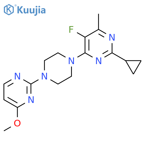 2-Cyclopropyl-5-fluoro-4-[4-(4-methoxypyrimidin-2-yl)piperazin-1-yl]-6-methylpyrimidine structure