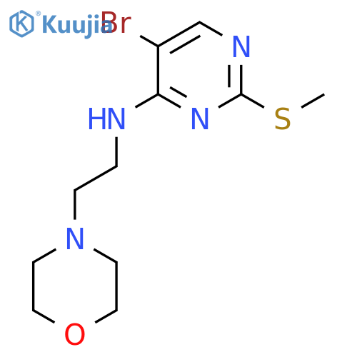 5-bromo-2-(methylsulfanyl)-N-[2-(morpholin-4-yl)ethyl]pyrimidin-4-amine structure