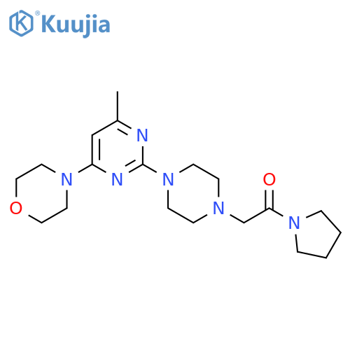2-{4-[4-Methyl-6-(morpholin-4-yl)pyrimidin-2-yl]piperazin-1-yl}-1-(pyrrolidin-1-yl)ethan-1-one structure
